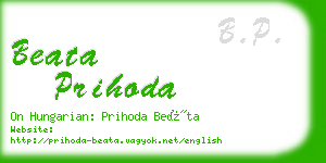 beata prihoda business card